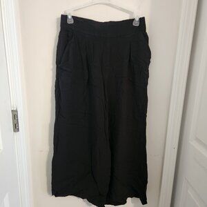 ❤️H&M Black Flowy Wideleg Lightweight Pull On Pants Medium